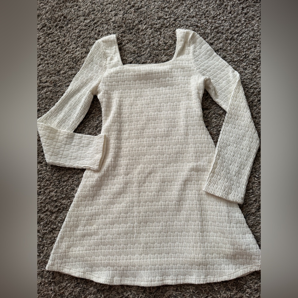 Art Class Cream Long Sleeve Top